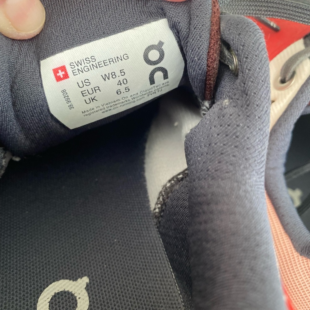 On Running Athletic Shoes in Red and Gray - Picture 12 of 12